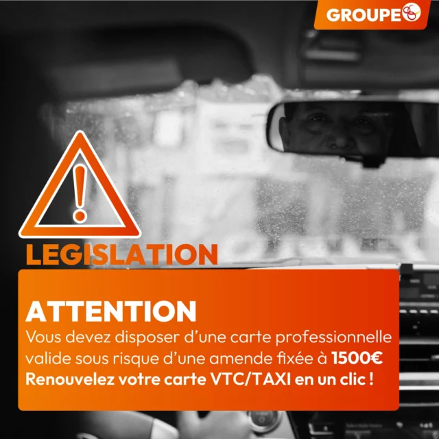 🚨 Attention chauffeurs VTC et Taxi : sans une carte professionnelle valide, vous vous exposez à des sanctions sévères !

⛔ Quels risques ?
Une amende pouvant atteindre 1 500 € ! 💸
Immobilisation du véhicule 🚔
Suspension de votre activité professionnelle ❌

Ne laissez pas cela vous arriver ! Renouvelez votre carte avant les 5 ans de votre carte et continuez à travailler en toute légalité.

✅ Chez Formation 8-C, nous proposons des formations de renouvellement en 14h à 189€ pour à mettre à jour votre carte en toute simplicité.

🔑 Inscrivez-vous dès maintenant et évitez les mauvaises surprises !

#FormationVTC #FormationTaxi #RenouvellementCarte #Amende #Sanctions #Légalité #Formation8C #Sécurité #ConduireEnRègle